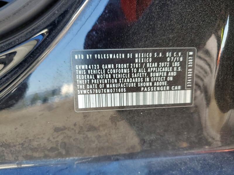 Aukcja sprzedaży 2019 Volkswagen Jetta, vin: 3VWC57BU7KM071605, numer aukcji: 47547196
