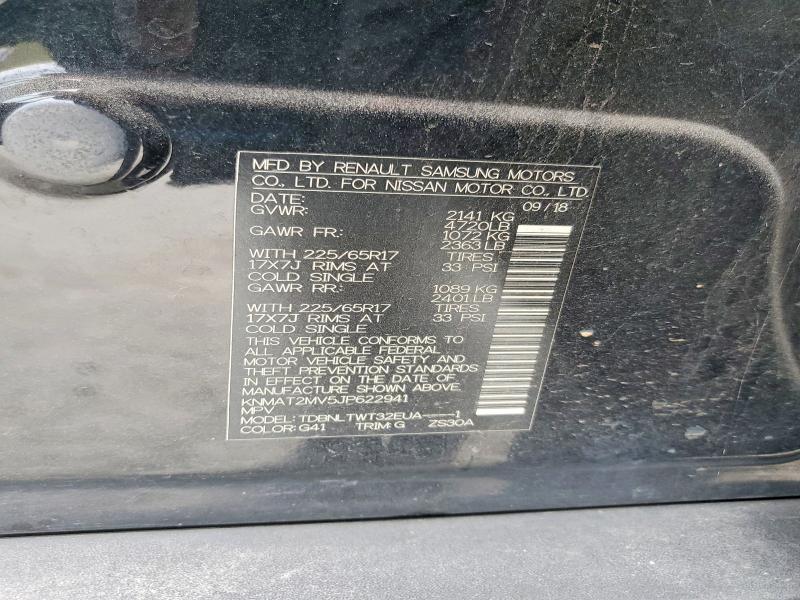 Продаж на аукціоні авто 2018 Nissan Rogue, vin: KNMAT2MV5JP622941, номер лоту: 47297876