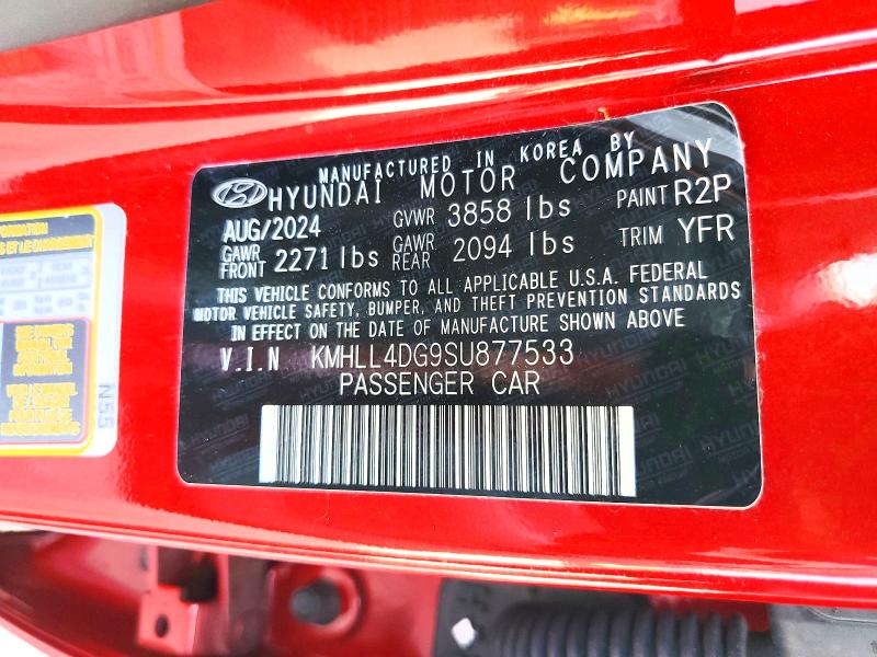 Aukcja sprzedaży 2025 Hyundai Elantra, vin: KMHLL4DG9SU877533, numer aukcji: 47273036