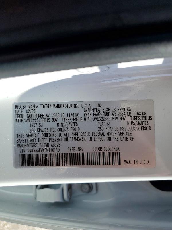 Aukcja sprzedaży 2025 Mazda Cx-50, vin: 7MMVAAEWXSN116110, numer aukcji: 47417186