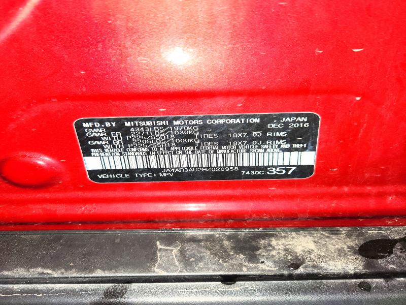 Aukcja sprzedaży 2017 Mitsubishi Outlander Sport, vin: JA4AR3AU2HZ020958, numer aukcji: 79832985