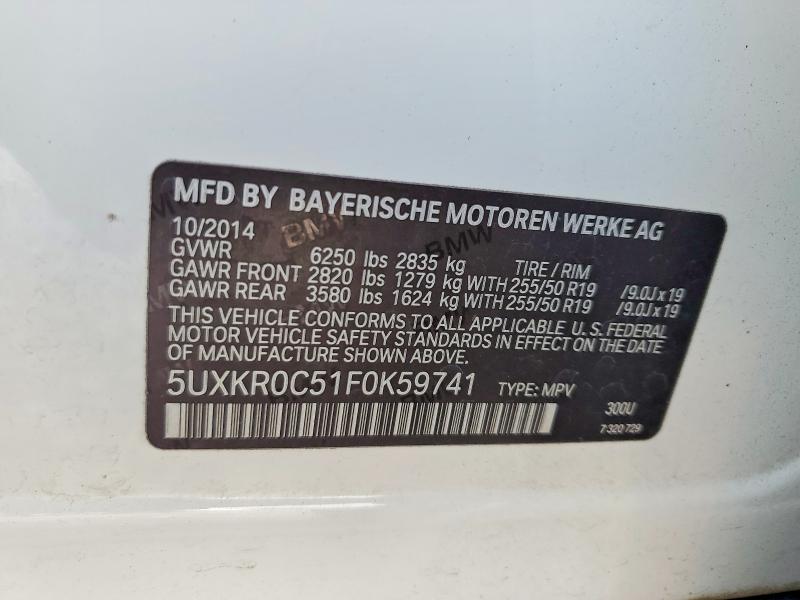 Продаж на аукціоні авто 2015 Bmw X5, vin: 5UXKR0C51F0K59741, номер лоту: 79377285