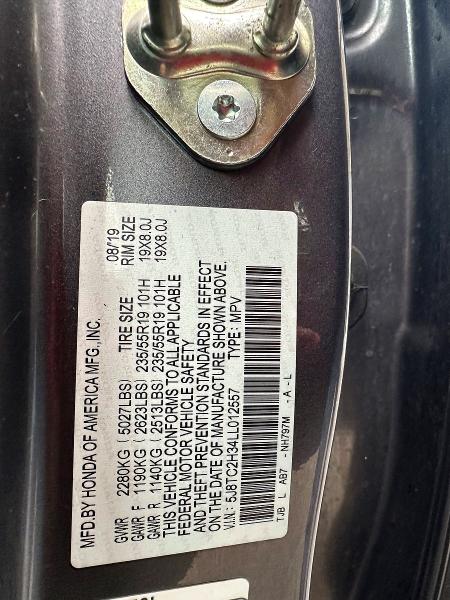 Продажа на аукционе авто 2020 Acura Rdx, vin: 5J8TC2H34LL012557, номер лота: 46908916