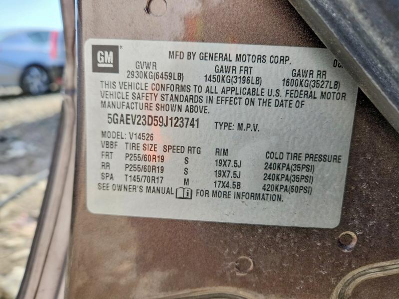 46838436 :رقم المزاد ، 5GAEV23D59J123741 vin ، 2009 Buick Enclave مزاد بيع