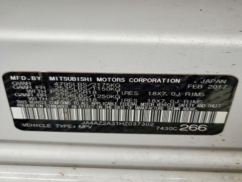 Продаж на аукціоні авто 2017 Mitsubishi Outlander, vin: JA4AZ2A31HZ037302, номер лоту: 47572406