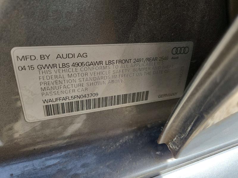 Aukcja sprzedaży 2015 Audi A4, vin: WAUFFAFL5FN043709, numer aukcji: 47567906