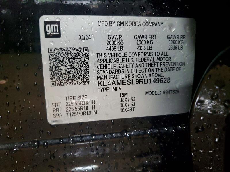 2024 Buick Encore Gx მანქანა იყიდება აუქციონზე, vin: KL4AMESL9RB149628, აუქციონის ნომერი: 41642006