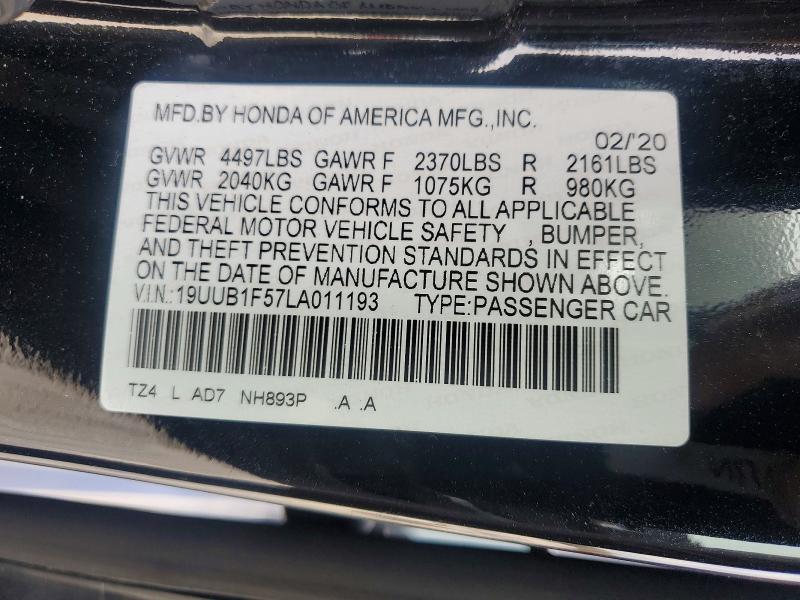 Aukcja sprzedaży 2020 Acura Tlx, vin: 19UUB1F57LA011193, numer aukcji: 46874516