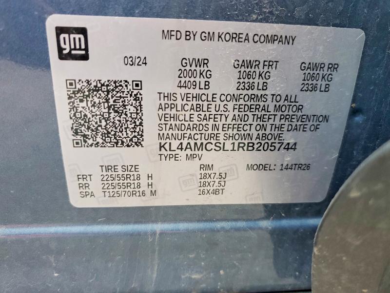 2024 Buick Encore Gx მანქანა იყიდება აუქციონზე, vin: KL4AMCSL1RB205744, აუქციონის ნომერი: 47007036