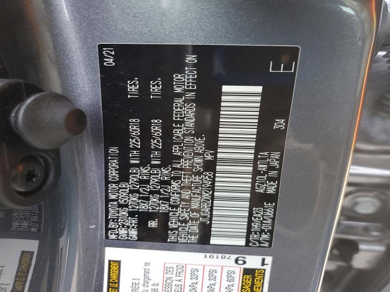 Aukcja sprzedaży 2021 Lexus Nx 300, vin: JTJGARBZXM2194958, numer aukcji: 46435256