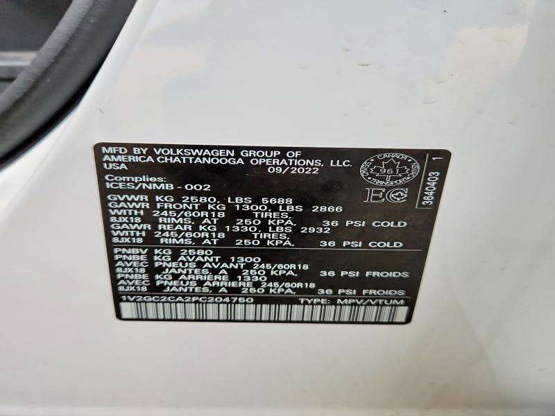Продажа на аукционе авто 2023 Volkswagen Atlas Cross Sport, vin: 1V2GC2CA2PC204750, номер лота: 46002246