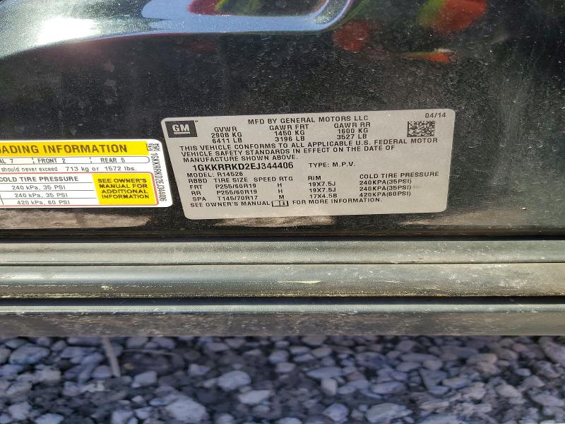 Продаж на аукціоні авто 2014 Gmc Acadia, vin: 1GKKRRKD2EJ344406, номер лоту: 45868676