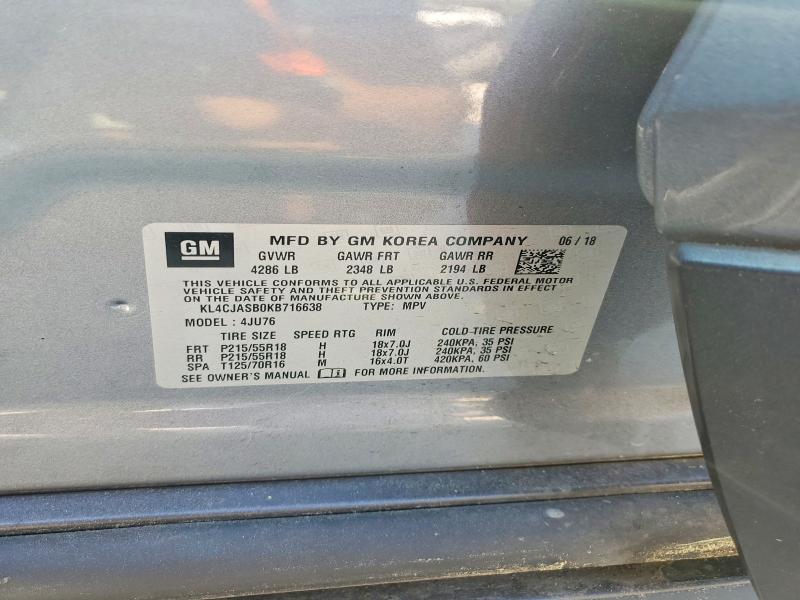 Продаж на аукціоні авто 2019 Buick Encore, vin: KL4CJASB0KB716638, номер лоту: 47628806