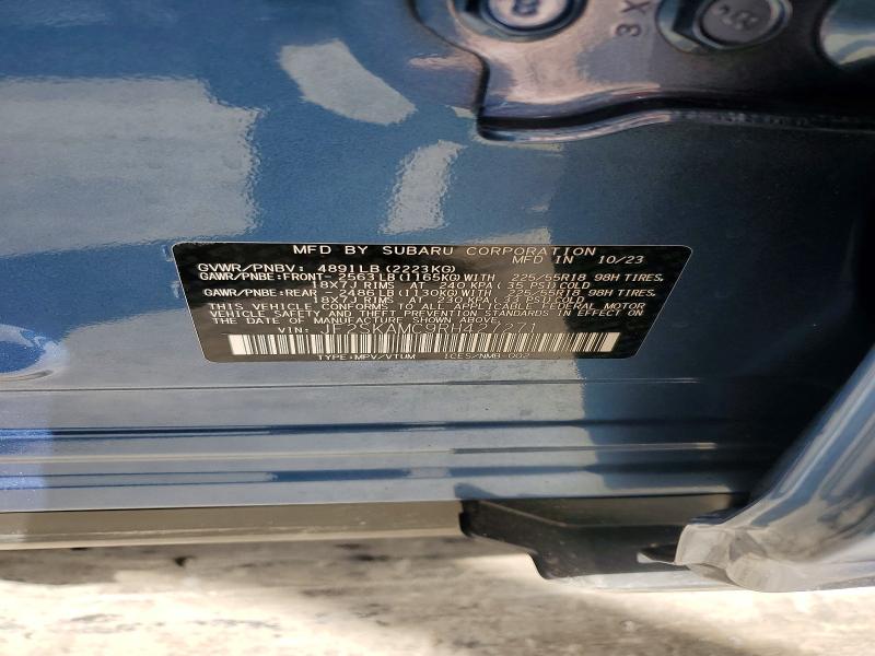 Aukcja sprzedaży 2024 Subaru Forester, vin: JF2SKAMC9RH427271, numer aukcji: 45594166