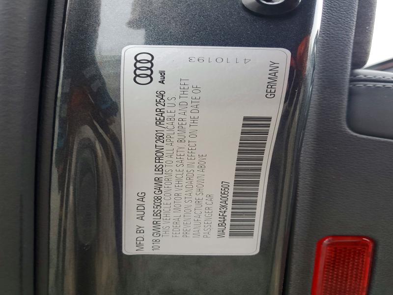 Продаж на аукціоні авто 2019 Audi S4, vin: WAUB4AF43KA005507, номер лоту: 46434096