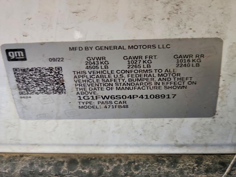 Aukcja sprzedaży 2023 Chevrolet Bolt Ev, vin: 1G1FW6S04P4108917, numer aukcji: 79198775