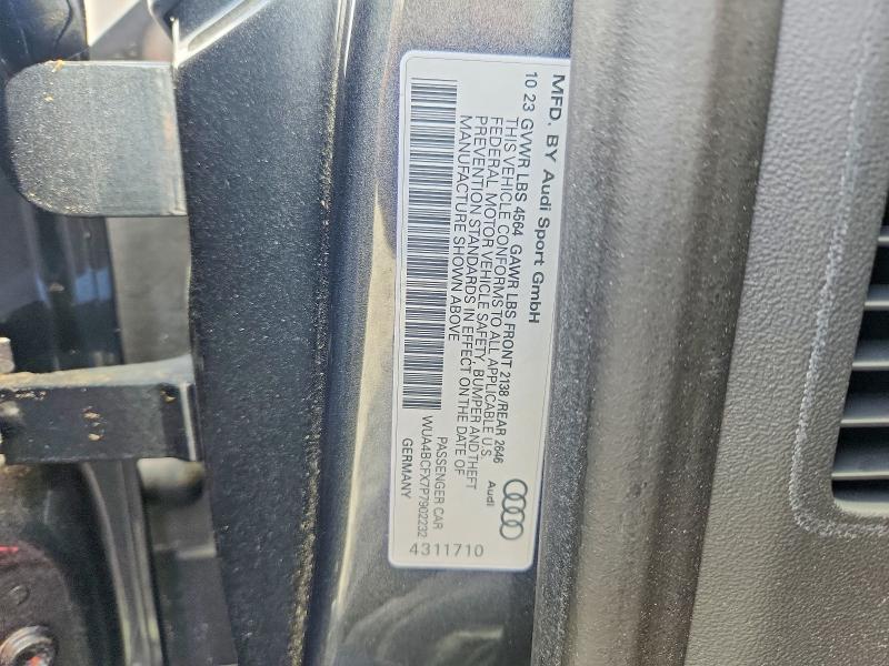 2023 Audi R8 მანქანა იყიდება აუქციონზე, vin: WUA4BCFX7P7902232, აუქციონის ნომერი: 47641766