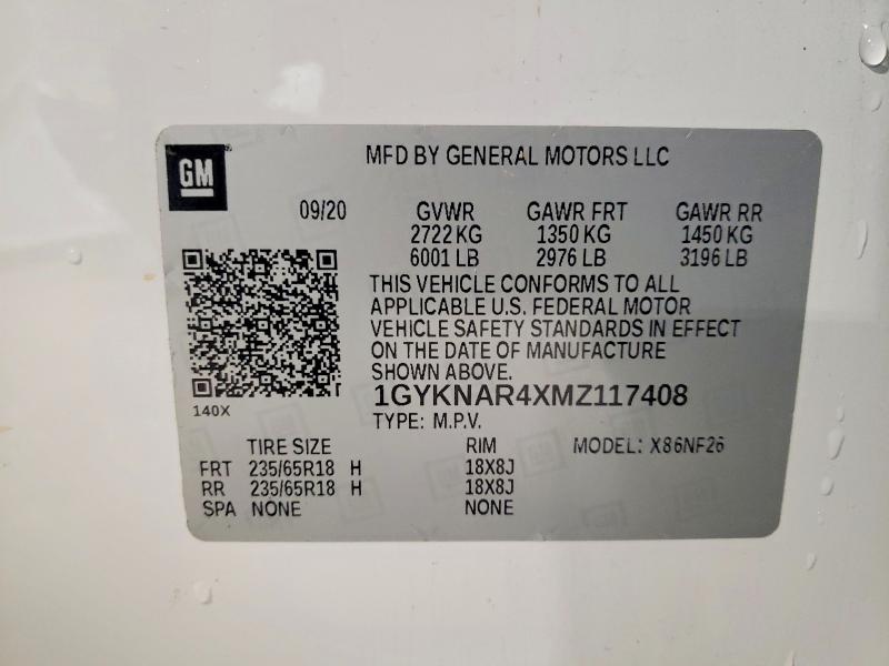 Aukcja sprzedaży 2021 Cadillac Xt5, vin: 1GYKNAR4XMZ117408, numer aukcji: 41641976