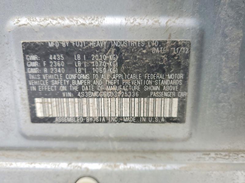 42052996 :رقم المزاد ، 4S3BMCG66D3025336 vin ، 2013 Subaru Legacy مزاد بيع