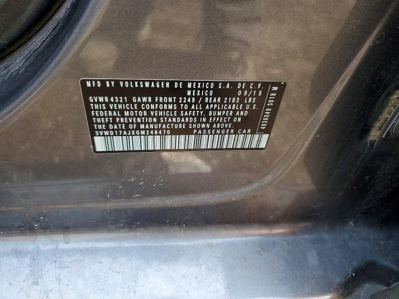 46089696 :رقم المزاد ، 3VWD17AJXGM248470 vin ، 2016 Volkswagen Jetta مزاد بيع