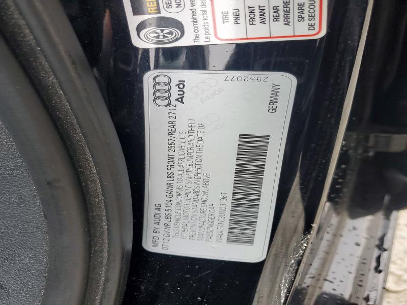 2013 Audi A6 მანქანა იყიდება აუქციონზე, vin: WAUFFAFC3DN031961, აუქციონის ნომერი: 45556366