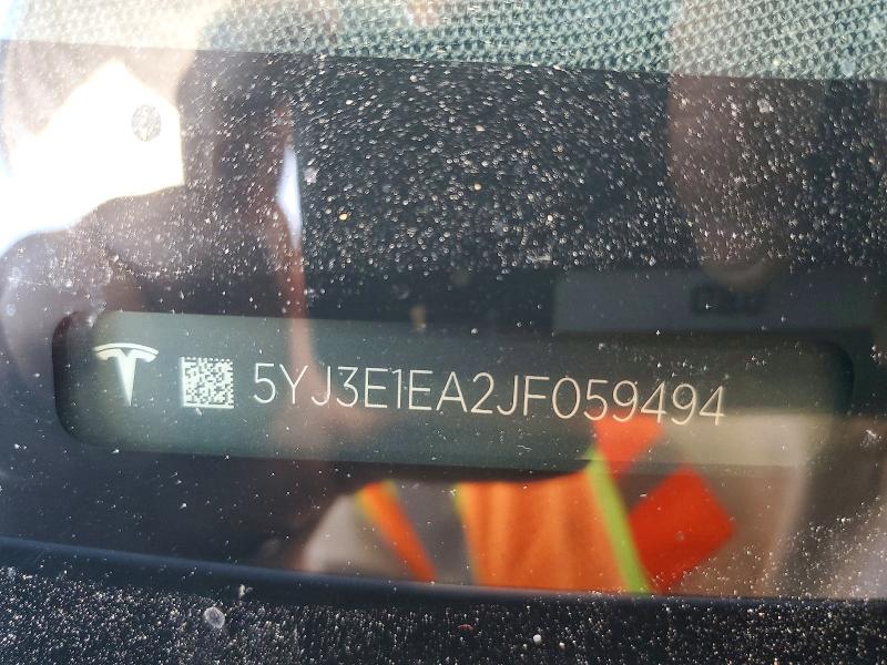 47224916 :رقم المزاد ، 5YJ3E1EA2JF059494 vin ، 2018 Tesla Model 3 مزاد بيع