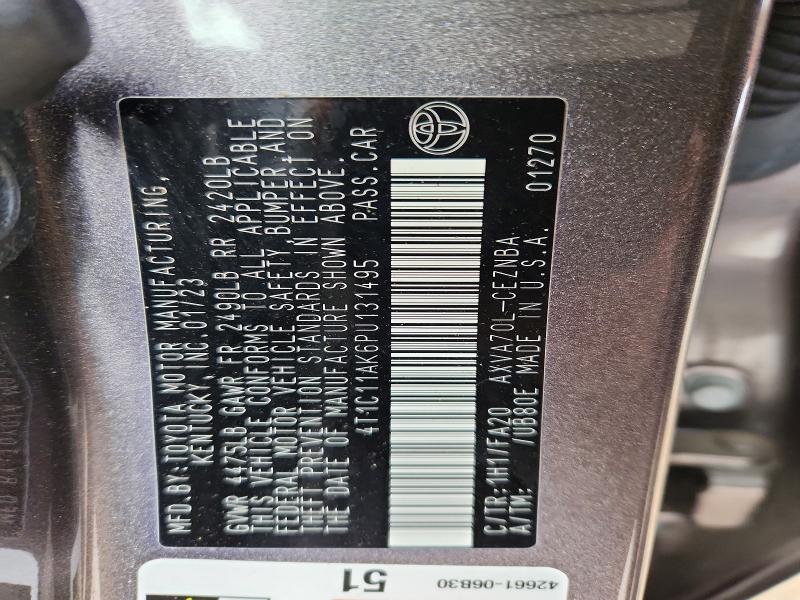 Продажа на аукционе авто 2023 Toyota Camry, vin: 4T1C11AK6PU131495, номер лота: 46315866