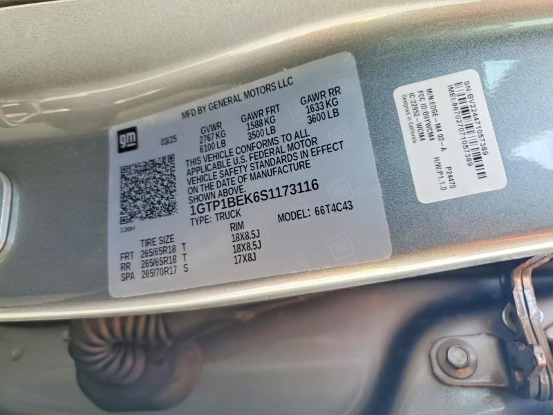 Auction sale of the 2025 Gmc Canyon, vin: 1GTP1BEK6S1173116, lot number: 47641086