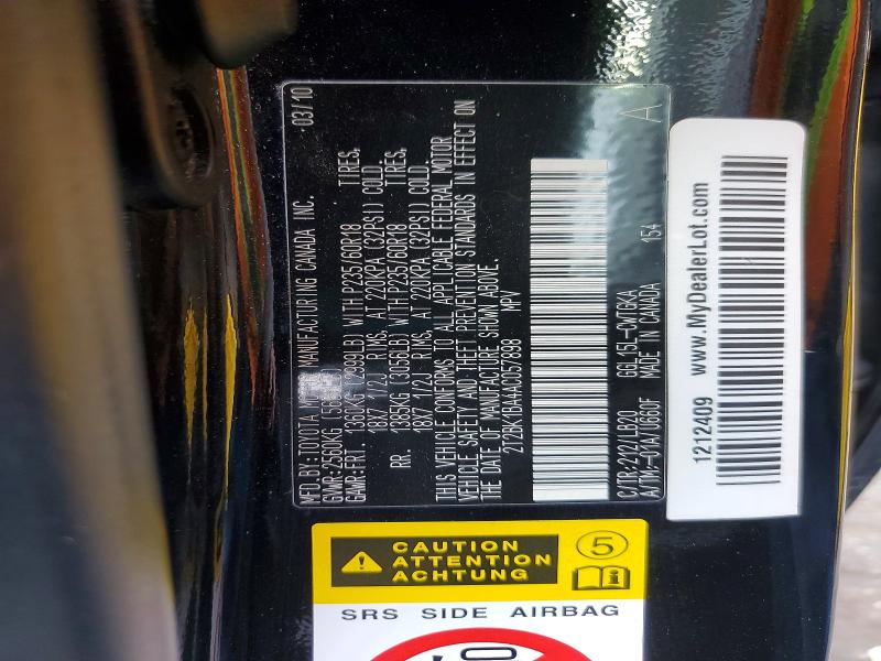 Продажа на аукционе авто 2010 Lexus Rx 350, vin: 2T2BK1BA4AC057898, номер лота: 47637666