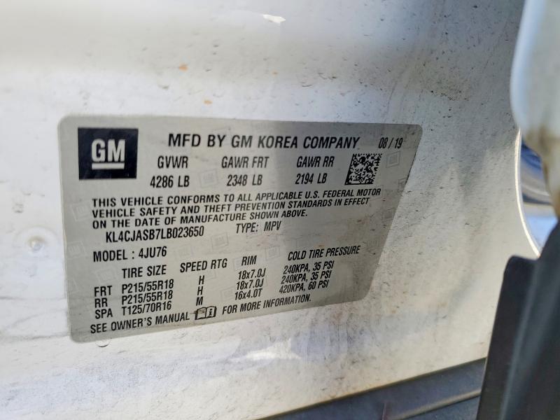 Aukcja sprzedaży 2020 Buick Encore, vin: KL4CJASB7LB023650, numer aukcji: 45486306