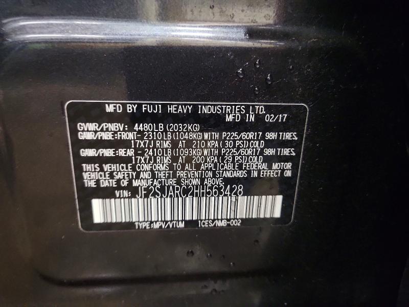 Aukcja sprzedaży 2017 Subaru Forester, vin: JF2SJARC2HH563428, numer aukcji: 46106926