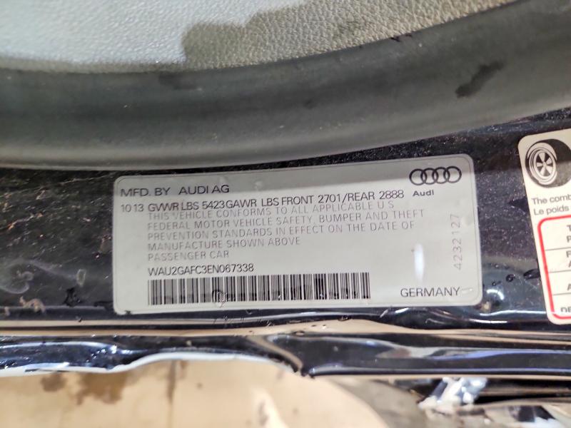 2014 Audi A7 მანქანა იყიდება აუქციონზე, vin: WAU2GAFC3EN067338, აუქციონის ნომერი: 45775256