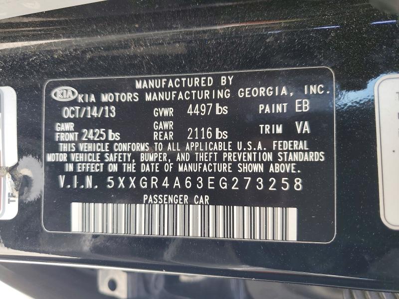 45853686 :رقم المزاد ، 5XXGR4A63EG273258 vin ، 2014 Kia Optima مزاد بيع