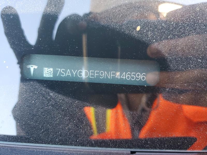 Aukcja sprzedaży 2022 Tesla Model Y, vin: 7SAYGDEF9NF446596, numer aukcji: 46359716
