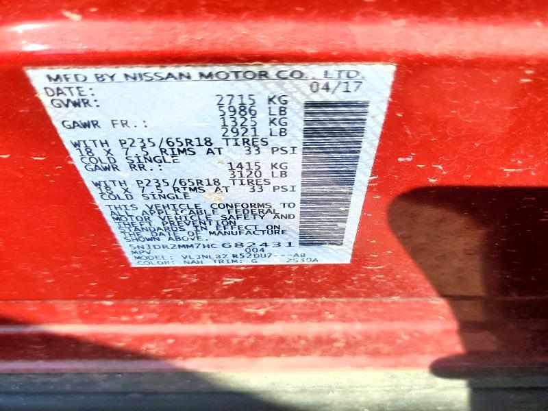 79702085 :رقم المزاد ، 5N1DR2MM7HC682431 vin ، 2017 Nissan Pathfinder مزاد بيع