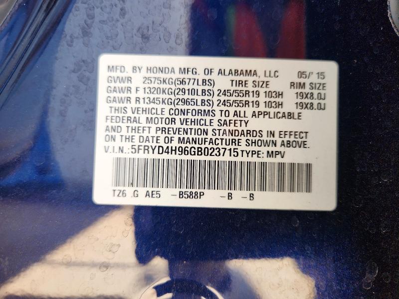 Aukcja sprzedaży 2016 Acura Mdx, vin: 5FRYD4H96GB023715, numer aukcji: 47790756