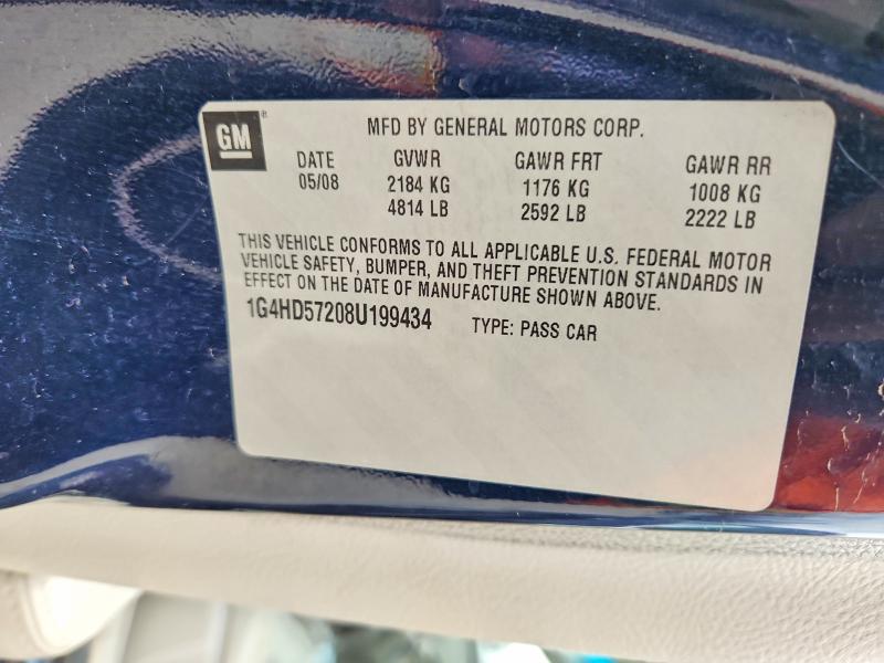 46972396 :رقم المزاد ، 1G4HD57208U199434 vin ، 2008 Buick Lucerne مزاد بيع
