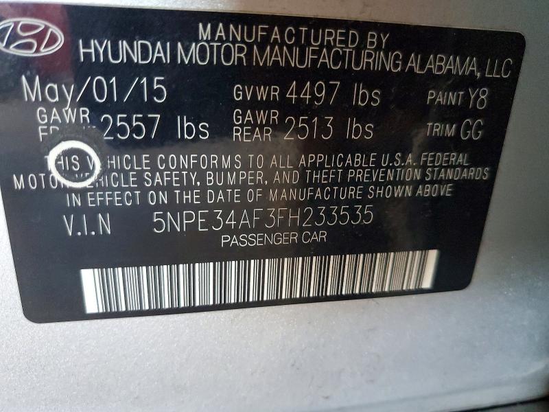 Продажа на аукционе авто 2011 Hyundai Sonata, vin: 5NPE34AF3FH233535, номер лота: 46643356
