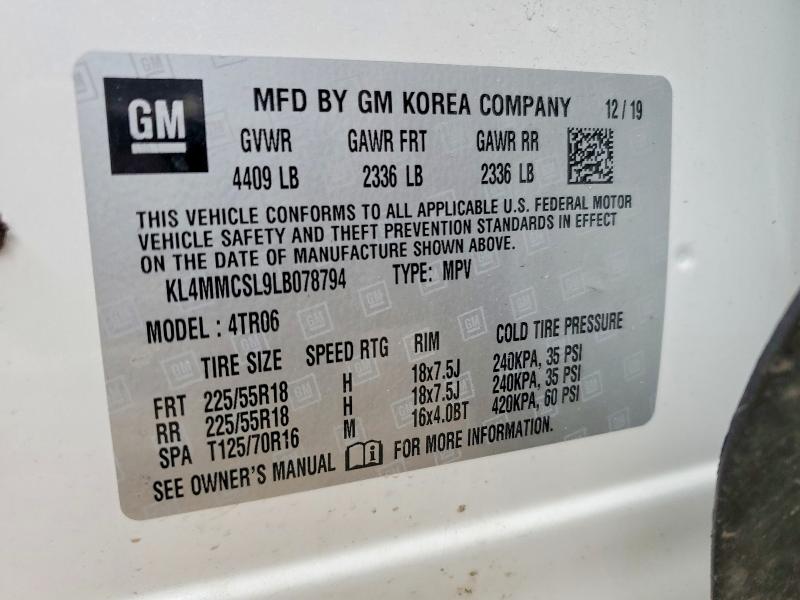 Продаж на аукціоні авто 2020 Buick Encore Gx, vin: KL4MMCSL9LB078794, номер лоту: 45811026
