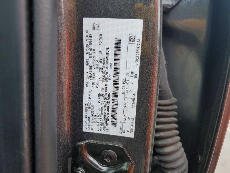 Продаж на аукціоні авто 2019 Ford F150, vin: 1FTEW1E40KKD70961, номер лоту: 47800396