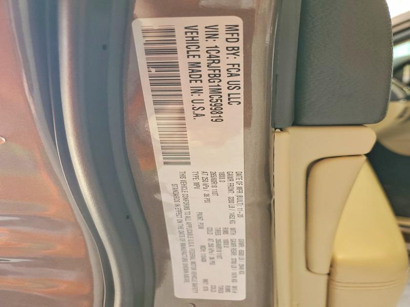47441626 :رقم المزاد ، 1C4RJFBG1MC599819 vin ، 2021 Jeep Grand Cherokee مزاد بيع