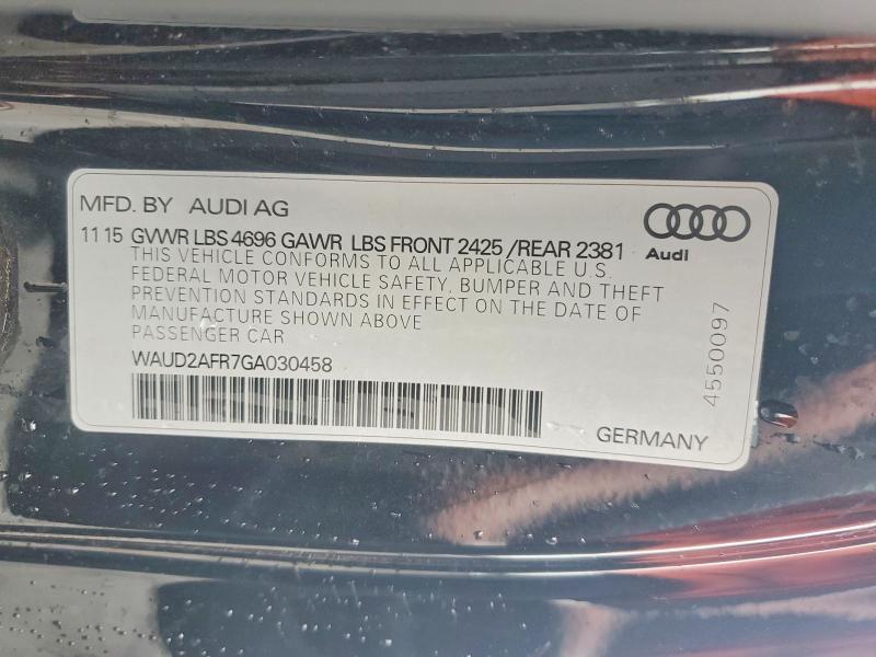 Продажа на аукционе авто 2016 Audi A5, vin: WAUD2AFR7GA030458, номер лота: 46052536