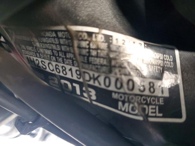 Продажа на аукционе авто 2013 Honda Gl1800, vin: JH2SC6819DK000581, номер лота: 47516006