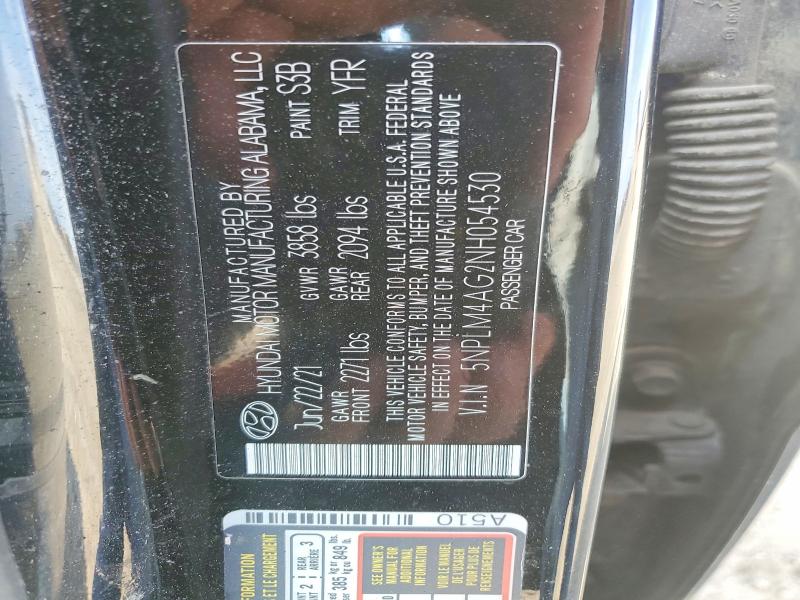 2022 Hyundai Elantra მანქანა იყიდება აუქციონზე, vin: 5NPLM4AG2NH054530, აუქციონის ნომერი: 48079496