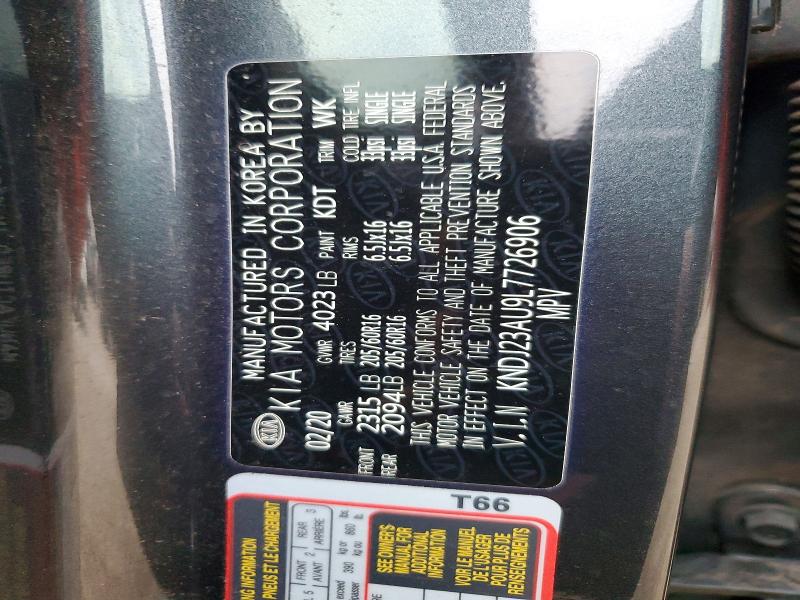 48113126 :رقم المزاد ، KNDJ23AU9L7726906 vin ، 2020 Kia Soul مزاد بيع