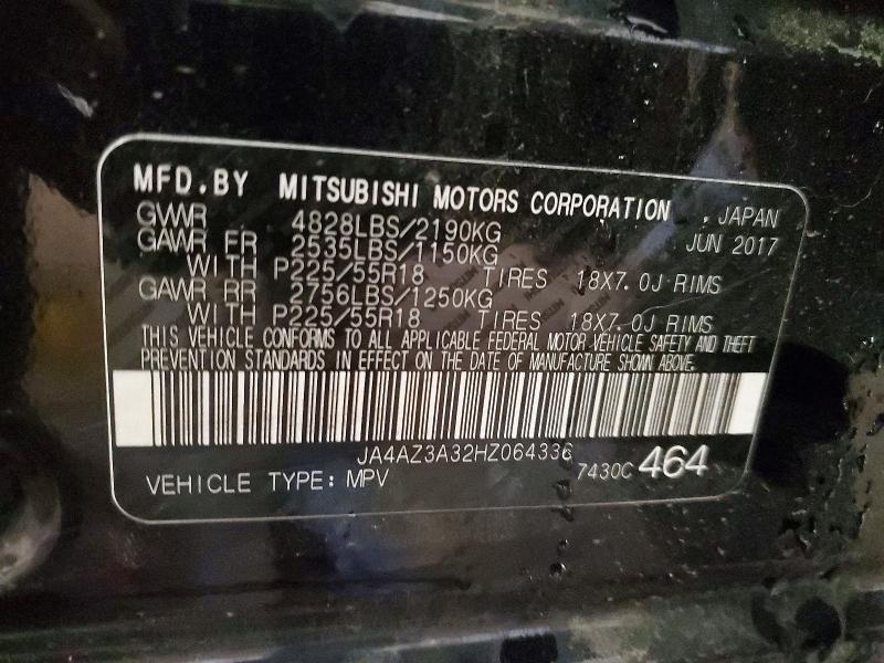 Продажа на аукционе авто 2017 Mitsubishi Outlander, vin: JA4AZ3A32HZ064336, номер лота: 45741156