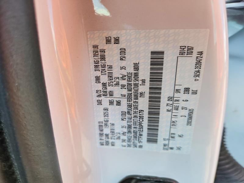 Aukcja sprzedaży 2023 Ford F150, vin: 1FTFW1E50PFC05179, numer aukcji: 47554836