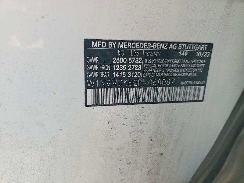 Aukcja sprzedaży 2023 Mercedes-benz Eqb, vin: W1N9M0KB2PN068087, numer aukcji: 46216846
