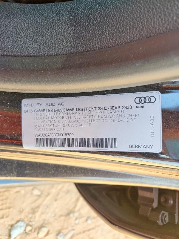 Aukcja sprzedaży 2016 Audi A7, vin: WAU2GAFC3GN019700, numer aukcji: 47330936