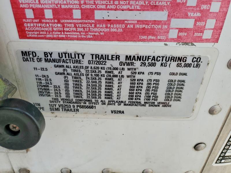 2023 Utility Trailer Dry Van მანქანა იყიდება აუქციონზე, vin: 1UYVS2539P6856601, აუქციონის ნომერი: 47649166